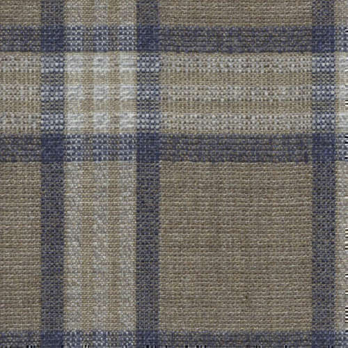 Tissu Holland and Sherry pour veste sur-mesure laine et soie marron clair Prince de Galles bleu marine