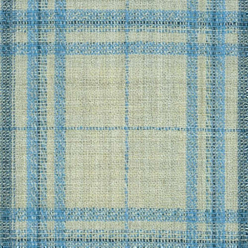 Tissu Holland and Sherry pour veste sur-mesure laine et soie sable Prince de Galles bleu ciel