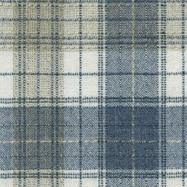 Tissu Holland and Sherry pour veste sur-mesure laine et soie beige clair tartan bleu et blanc