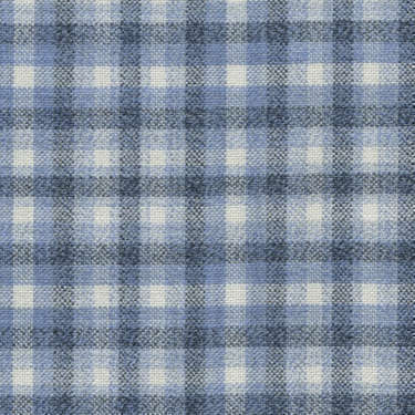 Tissu Holland and Sherry pour veste sur-mesure 100% laine bleu clair à carreaux bleu et blanc