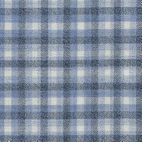 Tissu Holland and Sherry pour veste sur-mesure 100% laine bleu clair à carreaux bleu et blanc