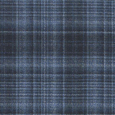 Tissu Holland and Sherry pour veste sur-mesure 100% laine bleu marine à carreaux linéaires