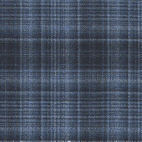 Tissu Holland and Sherry pour veste sur-mesure 100% laine bleu marine à carreaux linéaires