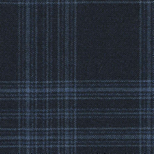 Tissu Holland and Sherry pour veste sur-mesure 100% laine bleu marine Prince de Galle bleu clair