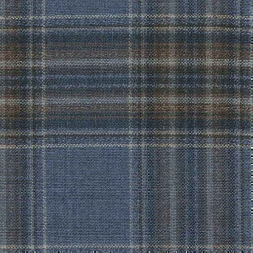 Tissu Holland and Sherry pour veste sur-mesure 100% laine bleu Prince de Galles marron et bleu marine