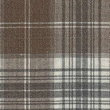 Tissu Holland and Sherry pour veste sur-mesure 100% laine tartan marron et gris