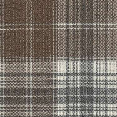 Tissu Holland and Sherry pour veste sur-mesure 100% laine tartan marron et gris