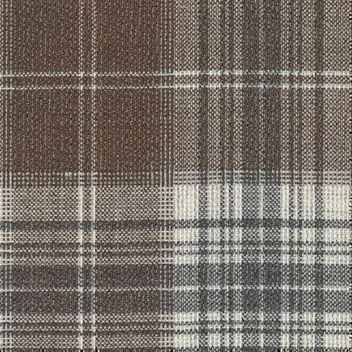 Tissu Holland and Sherry pour veste sur-mesure 100% laine tartan marron et gris