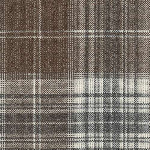 Tissu Holland and Sherry pour veste sur-mesure 100% laine tartan marron et gris