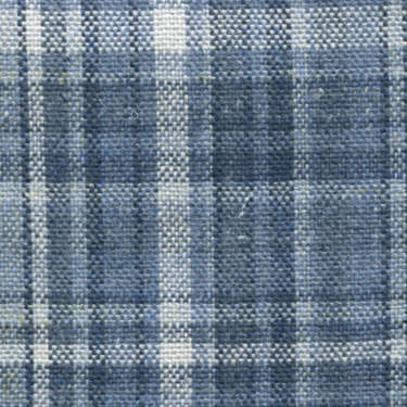 Tissu Holland and Sherry pour veste sur-mesure 100% soie tartan large bleu