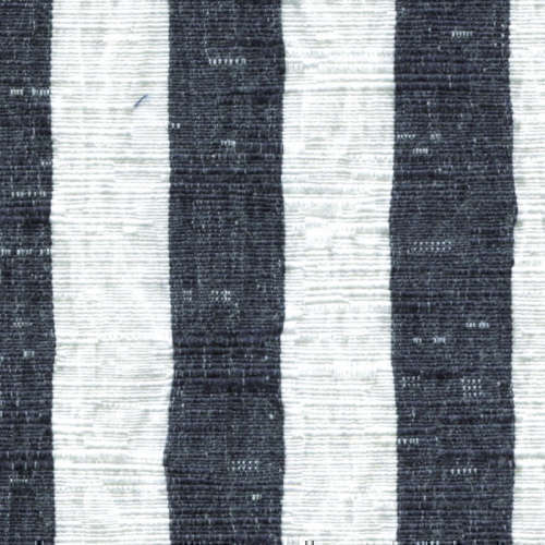 Tissu Holland and Sherry pour veste sur-mesure coton et élastane à rayures larges bleues marines et blanches
