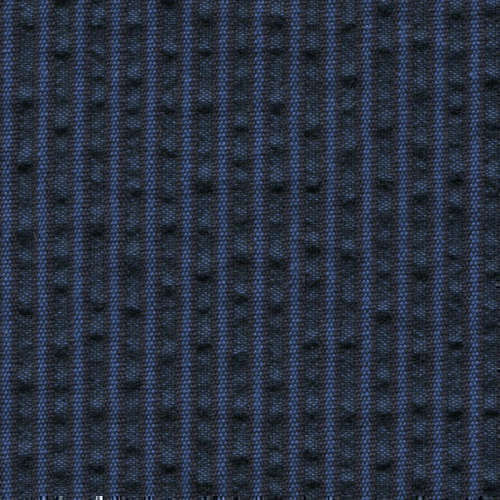 Tissu Holland and Sherry pour veste sur-mesure coton et laine bleu marine à rayures bleues France