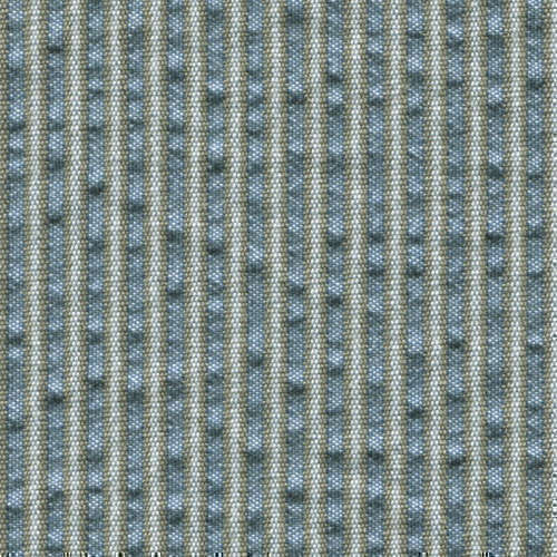 Tissu Holland and Sherry pour veste sur-mesure coton et laine bleu clair à rayures sable