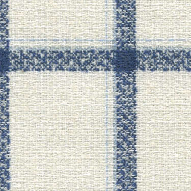 Tissu Holland and Sherry pour veste sur-mesure laine, coton et polyamide blanc à carreaux fenêtre bleu marine