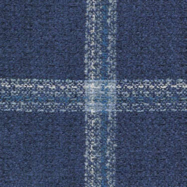 Tissu Holland and Sherry pour veste sur-mesure laine, coton et polyamide bleu à carreaux fenêtre bleu clair