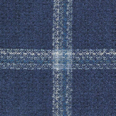 Tissu Holland and Sherry pour veste sur-mesure laine, coton et polyamide bleu à carreaux fenêtre bleu clair