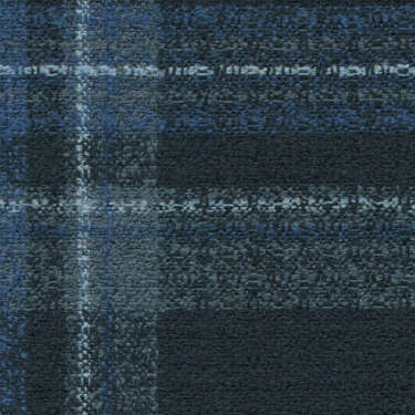 Tissu Holland and Sherry pour veste sur-mesure laine, coton et polyamide bleu marine tartan bleu clair