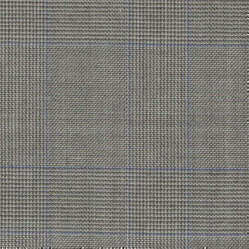 Tissu Holland and Sherry pour costume sur-mesure 100% laine Prince de Galles gris clair et bleu