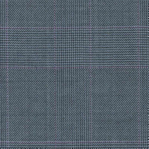 Tissu Holland and Sherry pour costume sur-mesure 100% laine Prince de Galles bleu clair et magenta