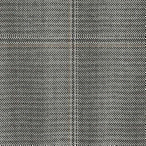 Tissu Holland and Sherry pour costume sur-mesure 100% laine à carreaux fenêtres gris et beige
