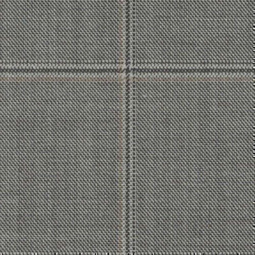 Tissu Holland and Sherry pour costume sur-mesure 100% laine à carreaux fenêtres gris et beige