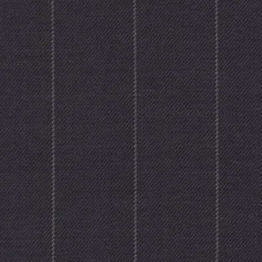 Tissu Holland and Sherry pour costume sur-mesure 100% laine bleu marine à rayures craie