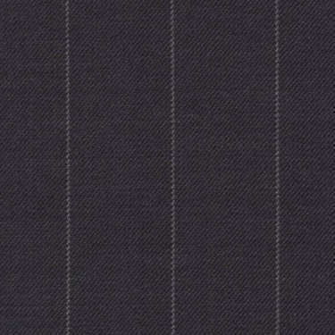 Tissu Holland and Sherry pour costume sur-mesure 100% laine bleu marine à rayures craie