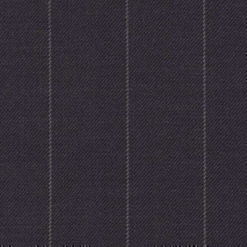 Tissu Holland and Sherry pour costume sur-mesure 100% laine bleu marine à rayures craie