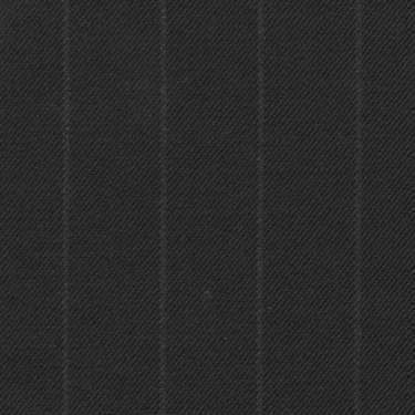 Tissu Holland and Sherry pour costume sur-mesure 100% laine gris charbon à rayures craie