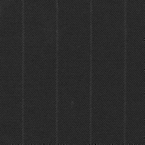 Tissu Holland and Sherry pour costume sur-mesure 100% laine gris charbon à rayures craie