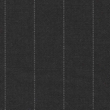 Tissu Holland and Sherry pour costume sur-mesure 100% laine gris charbon à rayures tennis