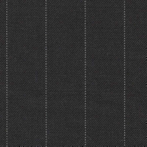 Tissu Holland and Sherry pour costume sur-mesure 100% laine gris charbon à rayures tennis