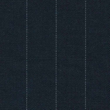 Tissu Holland and Sherry pour costume sur-mesure 100% laine bleu marine charbon à rayures tennis