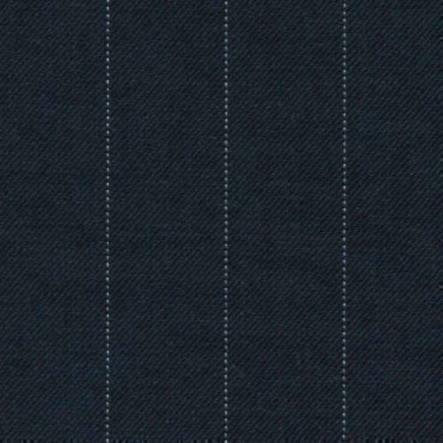 Tissu Holland and Sherry pour costume sur-mesure 100% laine bleu marine charbon à rayures tennis