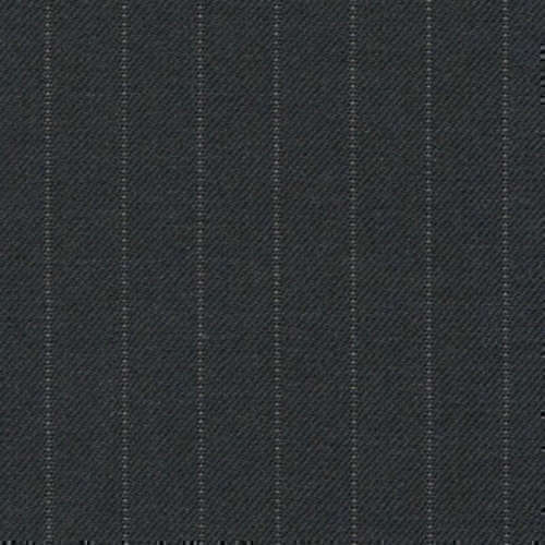 Tissu Holland and Sherry pour costume sur-mesure 100% laine gris charbon à rayures étroites tennis