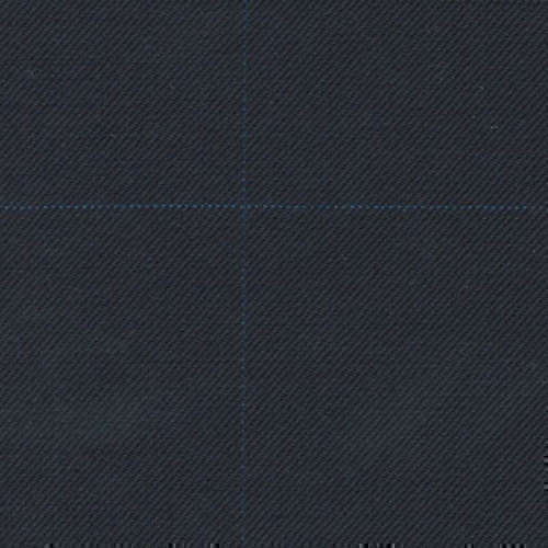 Tissu Holland and Sherry pour costume sur-mesure 100% laine bleu à carreaux fenêtres