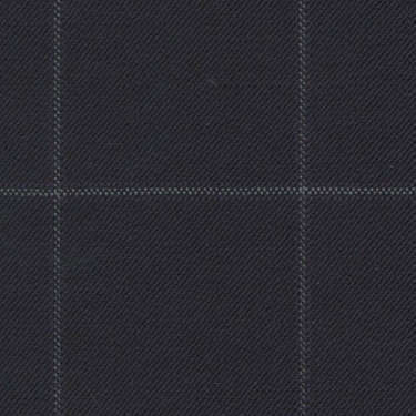 Tissu Holland and Sherry pour costume sur-mesure 100% laine bleu marine à carreaux fenêtres gris et violet