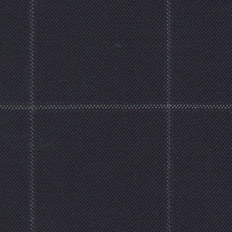 Tissu Holland and Sherry pour costume sur-mesure 100% laine bleu marine à carreaux fenêtres gris et violet