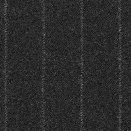 Tissu Holland and Sherry pour costume sur-mesure flanelle gris charbon à fines rayures craie