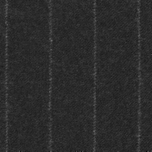 Tissu Holland and Sherry pour costume sur-mesure flanelle gris charbon à fines rayures craie