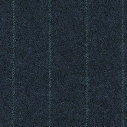 Tissu Holland and Sherry pour costume sur-mesure flanelle bleu classique à rayures craie