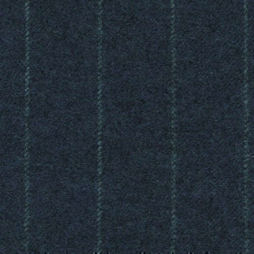 Tissu Holland and Sherry pour costume sur-mesure flanelle bleu classique à rayures craie