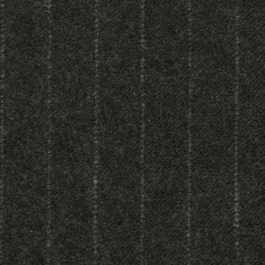 Tissu Holland and Sherry pour costume sur-mesure flanelle anthracite à rayures étroites craie