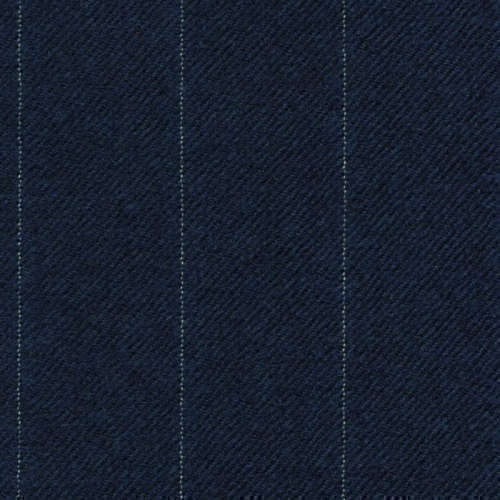 Tissu Holland and Sherry pour costume sur-mesure flanelle bleu marine à rayures