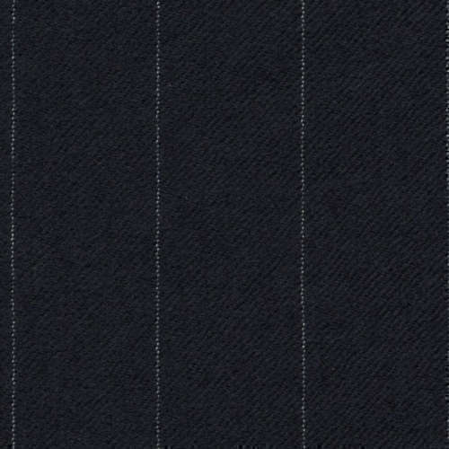 Tissu Holland and Sherry pour costume sur-mesure flanelle bleu marine foncé à rayures