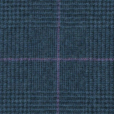 Tissu Holland and Sherry pour costume sur-mesure flanelle Prince de Galles bleu et rose