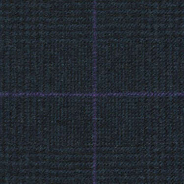 Tissu Holland and Sherry pour costume sur-mesure flanelle Prince de Galles bleu marine et aubergine