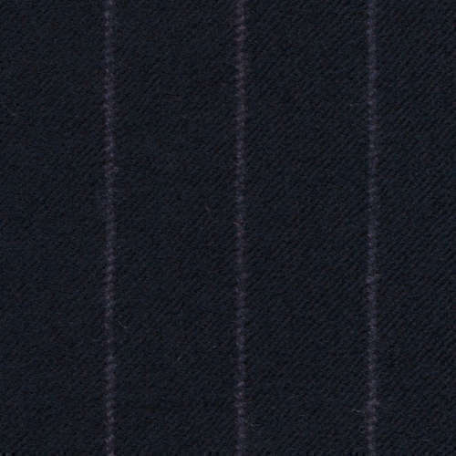 Tissu Holland and Sherry pour costume sur-mesure flanelle bleu marine à rayures craie violette