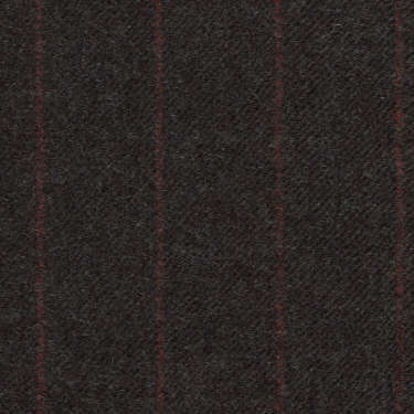 Tissu Holland and Sherry pour costume sur-mesure flanelle gris charbon à rayures craie rouge