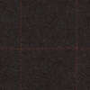 Tissu Holland and Sherry pour costume sur-mesure flanelle gris charbon à carreaux fenêtres craie rouge